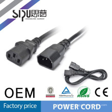 SIPU 3 core UK power cord with male female plug for computer 1.5m